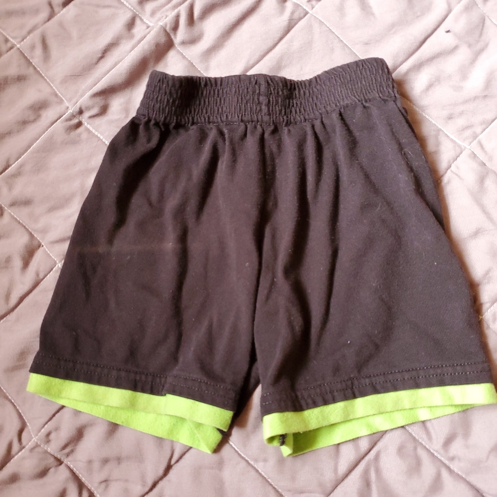 Black and green toddler shorts